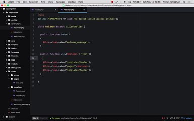 Membuat halaman statis di codeigniter