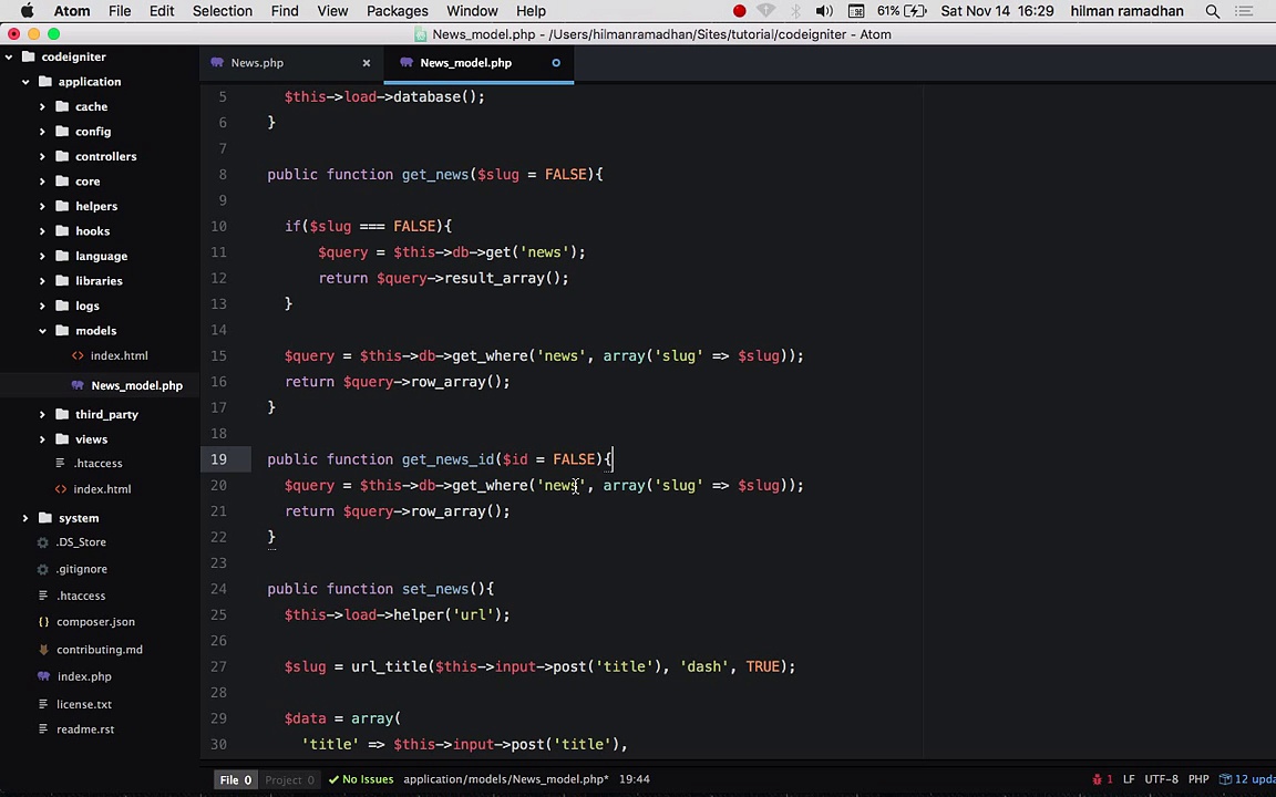 Tutorial CodeIgniter