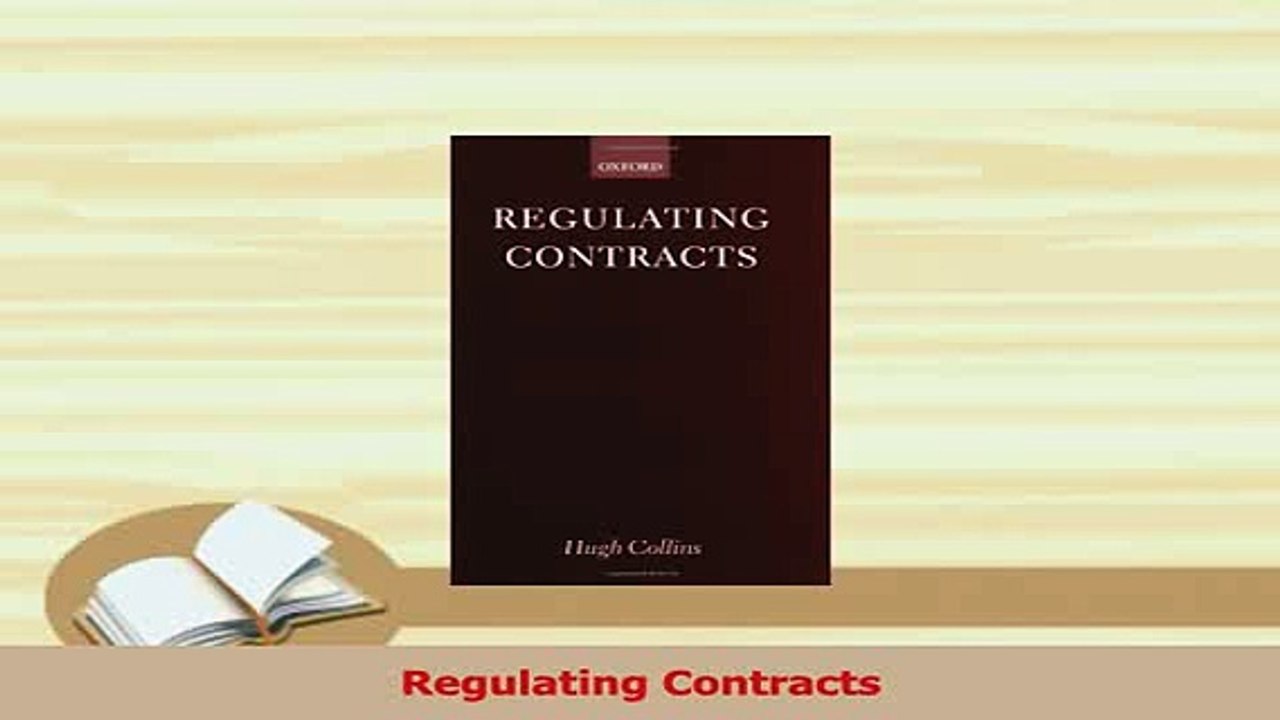 Read  Regulating Contracts Ebook Free
