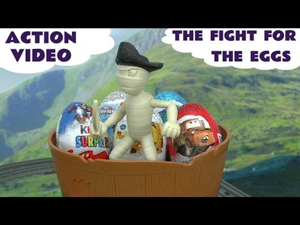 Jake & Mummy Pirate Thomas The Tank Engine Surprise Eggs Cars Kinder Avengers Spider-Man Play Doh