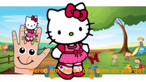 Finger Family Rhymes Hello Kitty Cartoons | Daddy Finger Family Song Children Nursery Rhym