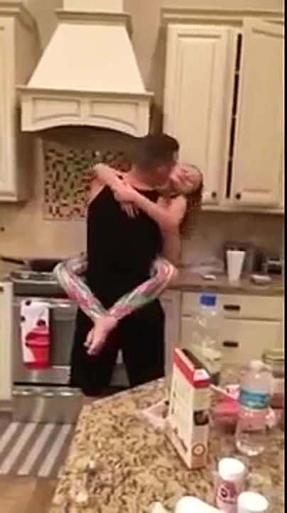 Father and Daughter Kitchen Dance