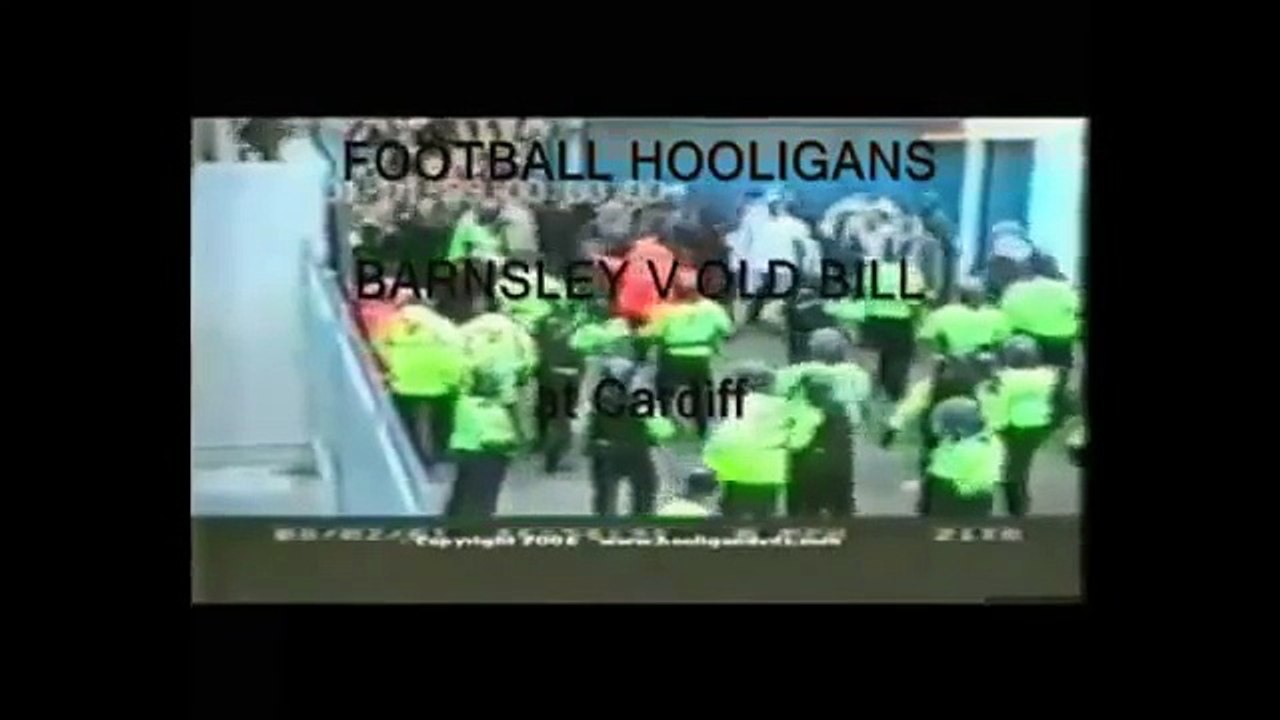 Football Hooligans Barnsley Fight Police