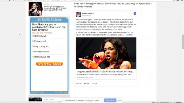 Sarah Palin Responds To Azealia Banks Tweets