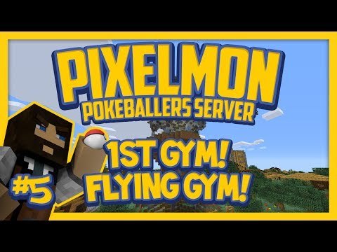 Pixelmon Server (Minecraft Pokemon Mod) Pokeballers Lets Play Season 2 Ep.5 1st Gym! Flying Type!