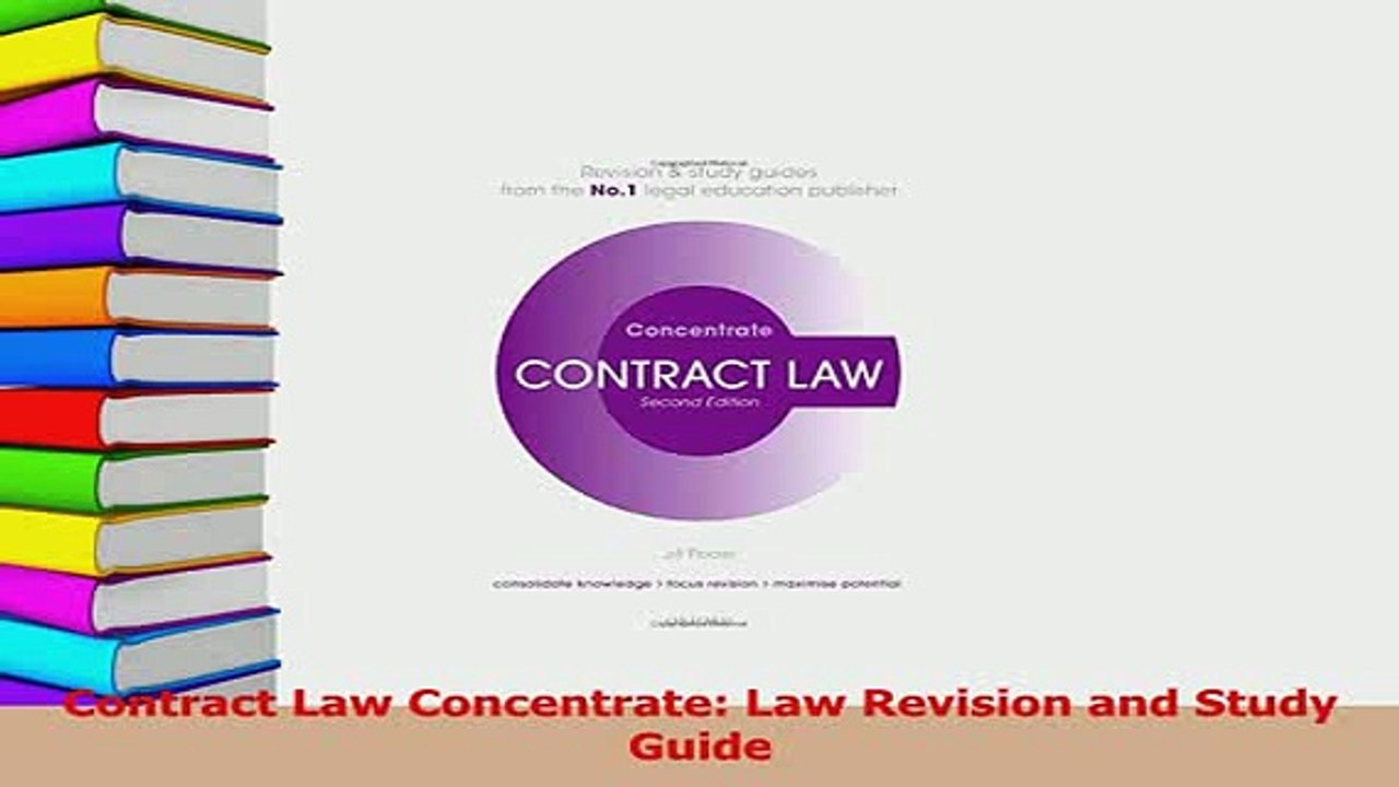 Download  Contract Law Concentrate Law Revision and Study Guide Ebook Free