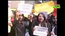 Protest against death of Arunachal student