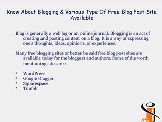 Free blog post site are important in today's world