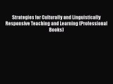[PDF] Strategies for Culturally and Linguistically Responsive Teaching and Learning (Professional