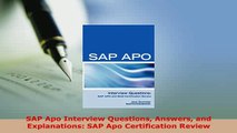 PDF  SAP Apo Interview Questions Answers and Explanations SAP Apo Certification Review Read Online
