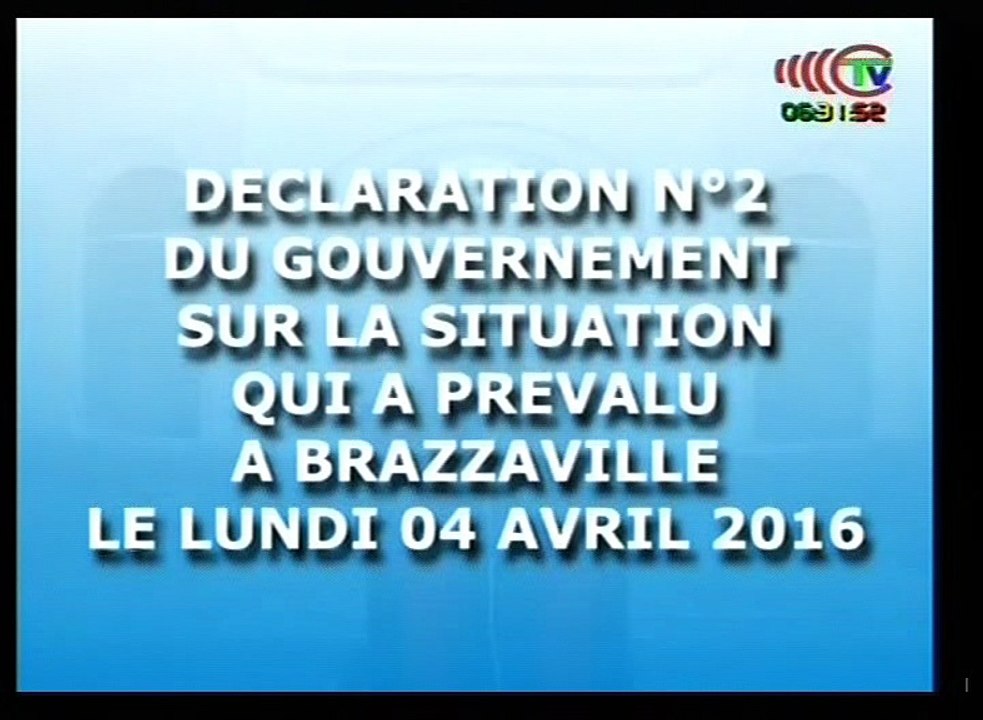 2e déclaration du gouvernement suite à l'attaque des ex-miliciens ninja-nsiloulou