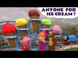 Peppa Pig Play Doh Ice Cream Surprise Eggs Thomas and Friends Cars Masha and The Bear Cinderella