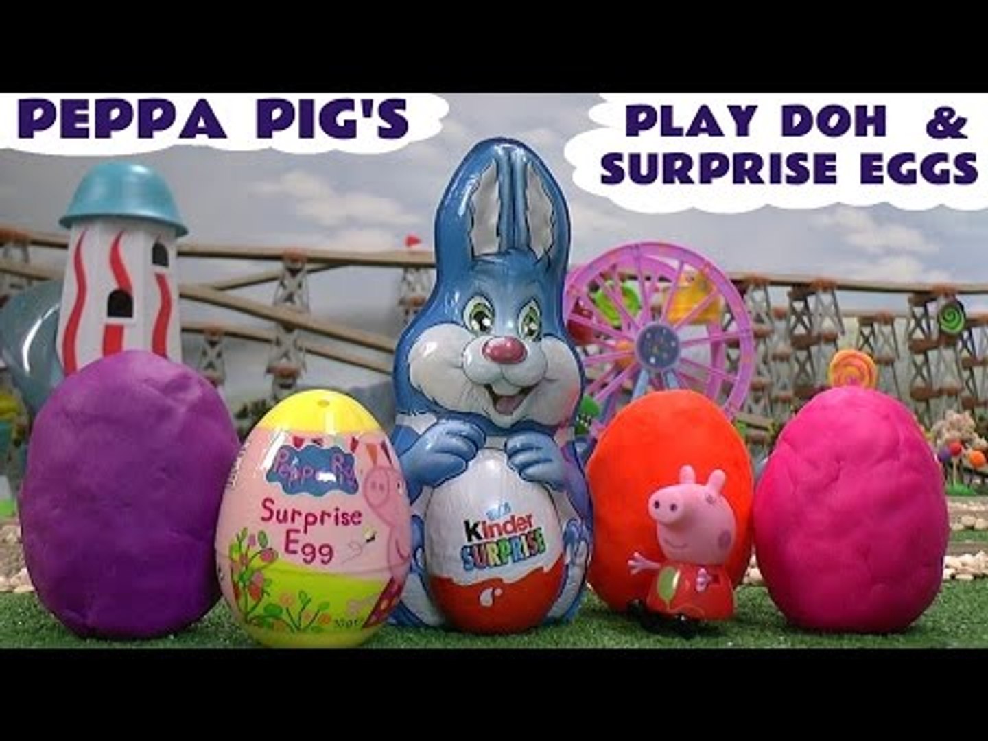 omringen Bourgondië Lucky Peppa Pig Play Doh Surprise Eggs Giant Kinder Surprise Egg Thomas & Friends  Theme Park Playdough - video Dailymotion