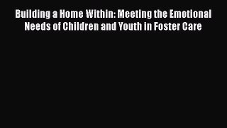 [PDF] Building a Home Within: Meeting the Emotional Needs of Children and Youth in Foster Care