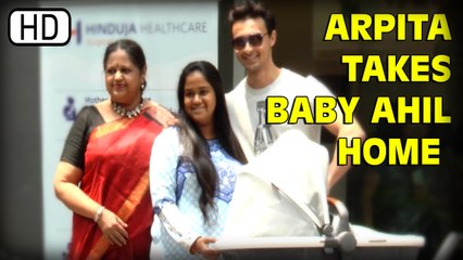 Salman Khan's Sister Arpita Takes Baby Ahil Home