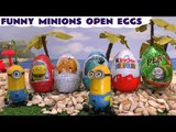 Funny Minions Play Doh Thomas the Train Peppa Pig Kinder Surprise Egg Unboxing Disney Jake Eggs