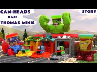 Play Doh Can-Heads Race Thomas The Train Minis Avengers Hulk Iron Man Spider-Man Capt America