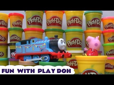 Peppa Pig Thomas and Friends Play Doh Fun Toys Cars Frozen Cookie Monster Play-Doh Surprise Eggs