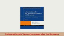 Download  Internationale Verrechnungspreise im Konzern Read Full Ebook