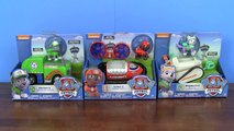 PAW PATROL Nickelodeon Paw Patrol Everest, Rocky, & Zuma Vehicle Toy Review & Play Episode