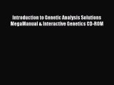 PDF Introduction to Genetic Analysis Solutions MegaManual & Interactive Genetics CD-ROM  EBook