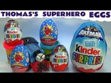 Thomas The Tank Engine Giant Surprise Egg Batman Play Doh Superhero Kinder Marvel Spider-Man