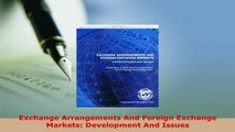 PDF  Exchange Arrangements And Foreign Exchange Markets Development And Issues Read Online