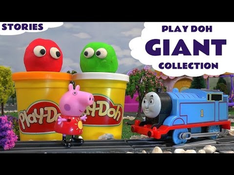 GIANT Play Doh Peppa Pig English Episodes Thoma...