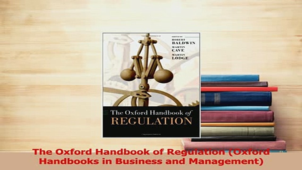 Read  The Oxford Handbook of Regulation Oxford Handbooks in Business and Management Ebook Free