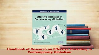 Download  Handbook of Research on Effective Marketing in Contemporary Globalism PDF Book Free