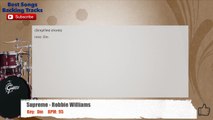 Supreme - Robbie Williams Drums Backing Track with chords and lyrics