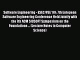 Read Software Engineering - ESEC/FSE '99: 7th European Software Engineering Conference Held