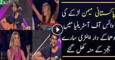 Amazing Pakistani Talent: Most Beautiful And Talented Singer Singing A Song In Australian Idol.