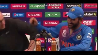 Will you Retire Now  See What MS Dhoni Did With Journalist  T20 Semi Final 2016