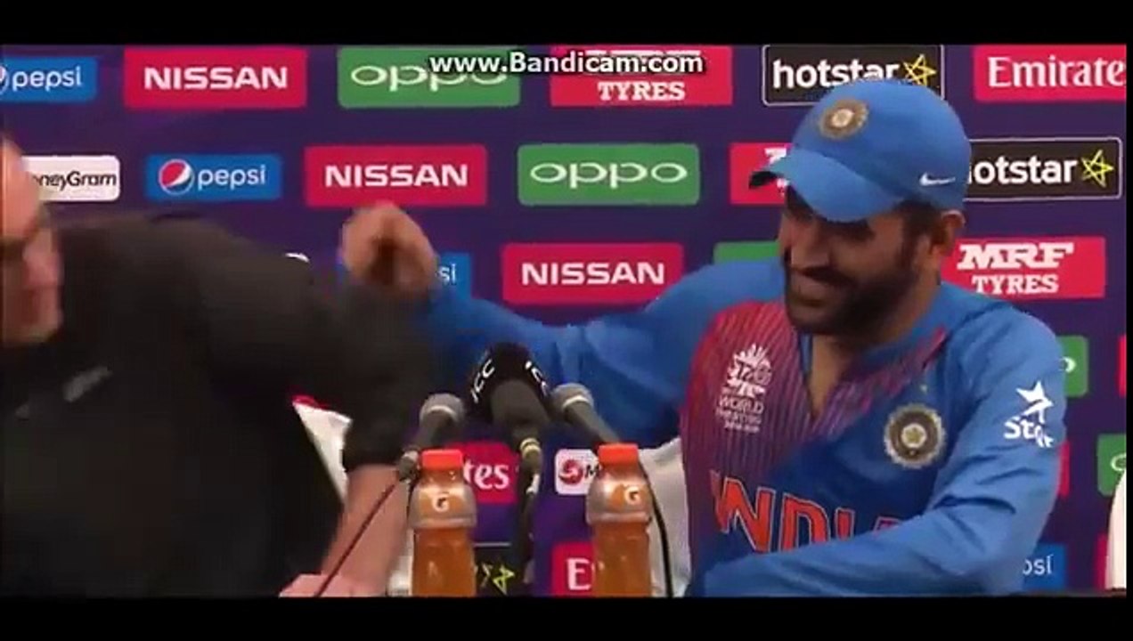 Will you Retire Now  See What MS Dhoni Did With Journalist  T20 Semi Final 2016