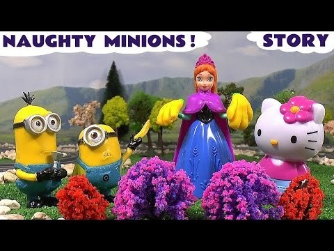 Naughty Minions Play Doh Shopkins Funny Story Thomas Hello Kitty Frozen Elsa Anna Barbie Play-Doh