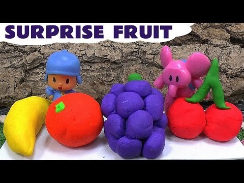 Play Doh Shopkins Fruit Surprise Eggs Pocoyo Disney Thomas And Friends Toys Play-Doh