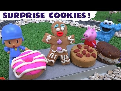 Peppa Pig Play Doh Cookies Pocoyo Shrek Gingerbread Man Thomas Train Disney Cookie Monster Play-Doh