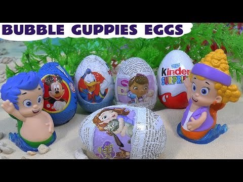Mermaid Bubble Guppies Kinder Surprise Eggs Huevo Sorpresa Sofia The First Doc McStuffins Toys