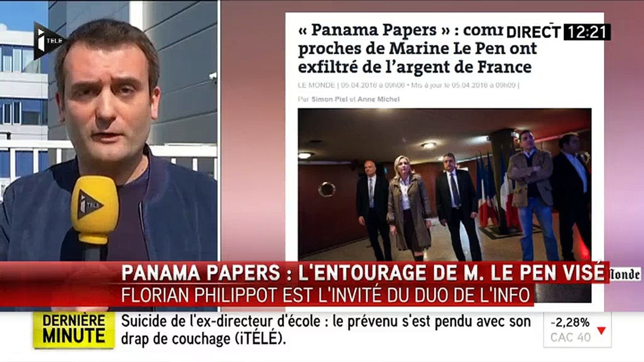 Philippot sur iTELE : "Pourquoi vous ne diriez pas la même chose concernant Rothschild et Macron ?"