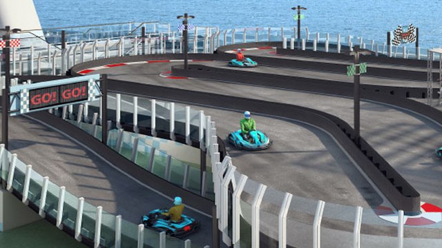 El crucero que tiene su propio circuito de carreras