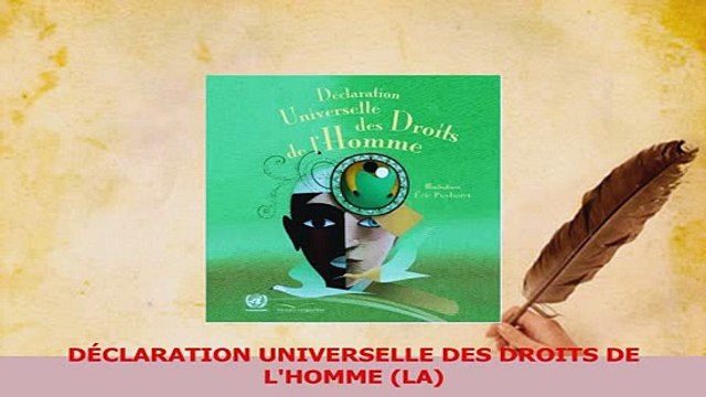 Download DÉCLARATION UNIVERSELLE DES DROITS DE LHOMME LA PDF Online