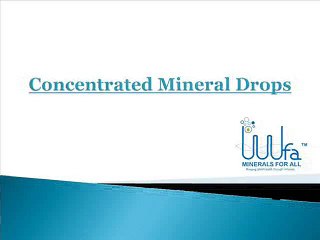 Concentrated Mineral Drops a Natural Supplement for Healthy Life