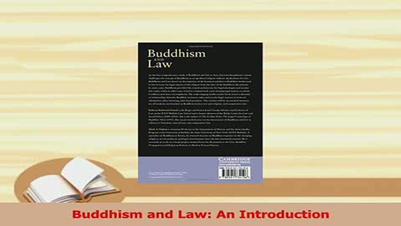 Read  Buddhism and Law An Introduction PDF Online