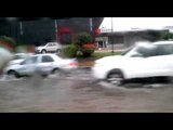 Fuertes lluvia en la ciudad capital