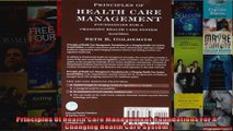 Principles Of Health Care Management Foundations For A Changing Health Care System
