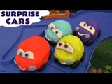Disney Cars Micro Drifters Play Doh Surprise Egg Race Surprise Toys Angry Birds Thomas The Tank