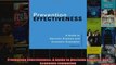 Prevention Effectiveness A Guide to Decision Analysis and Economic Evaluation