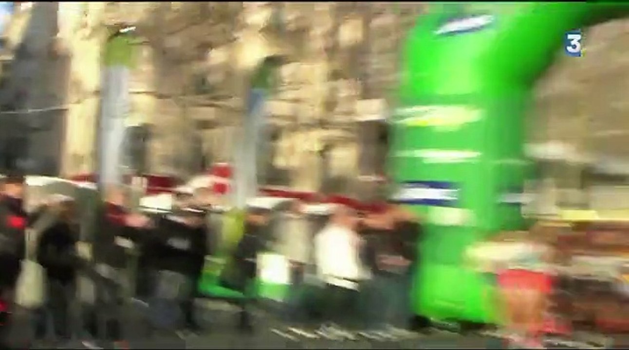 Un plaisantin au départ du Marathon de Paris 2016