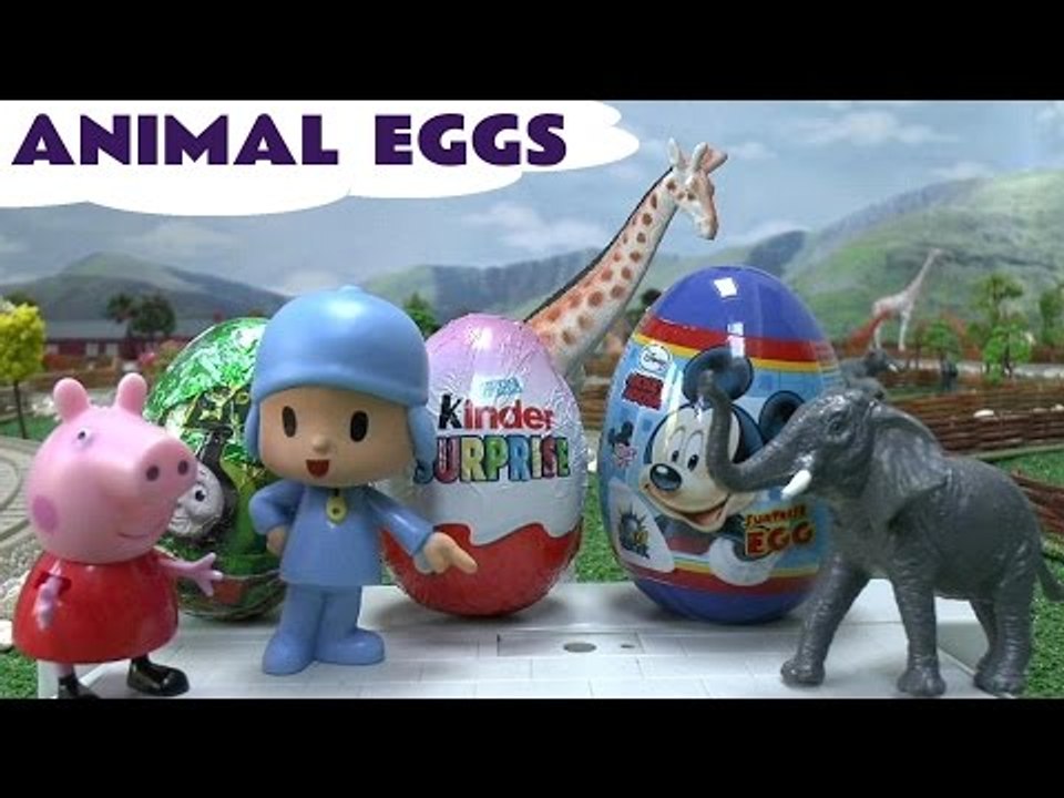 Peppa Pig Surprise Eggs Kids Mickey Mouse Clubhouse Disney Princess Thomas The Train Kinder Pocoyo